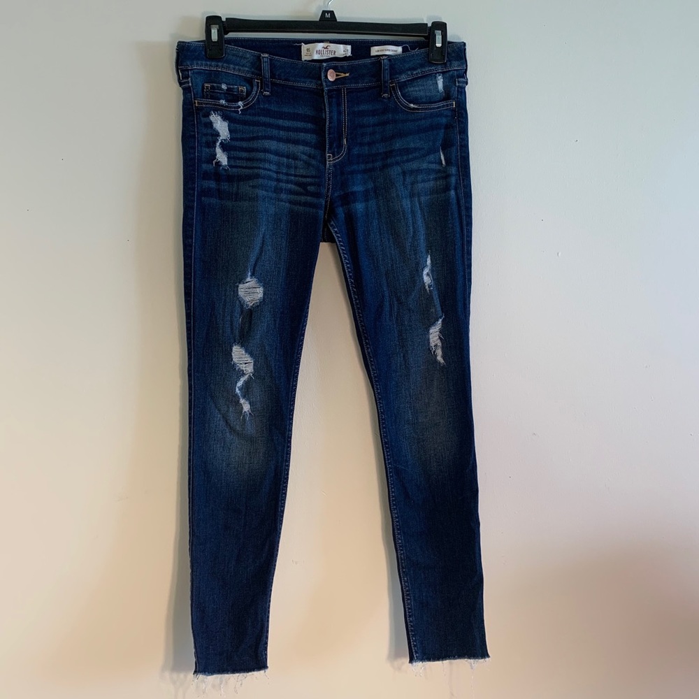 Hollister Low Rise Super Skinny Distressed Jeans